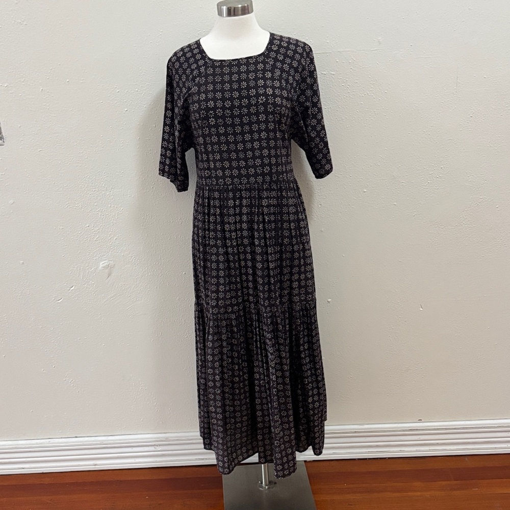 Christy Dawn Theo Noir Daisy Field block print dress M